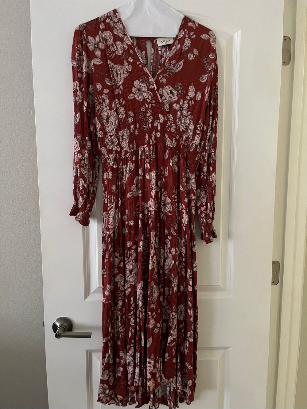 🍁Aura 🍂Rust,  Floral Maxi Dress